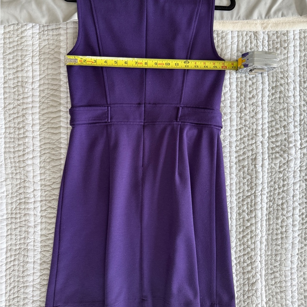 Shoshanna Deep Purple Ponte Dress, Size 10 - Picture 5 of 8